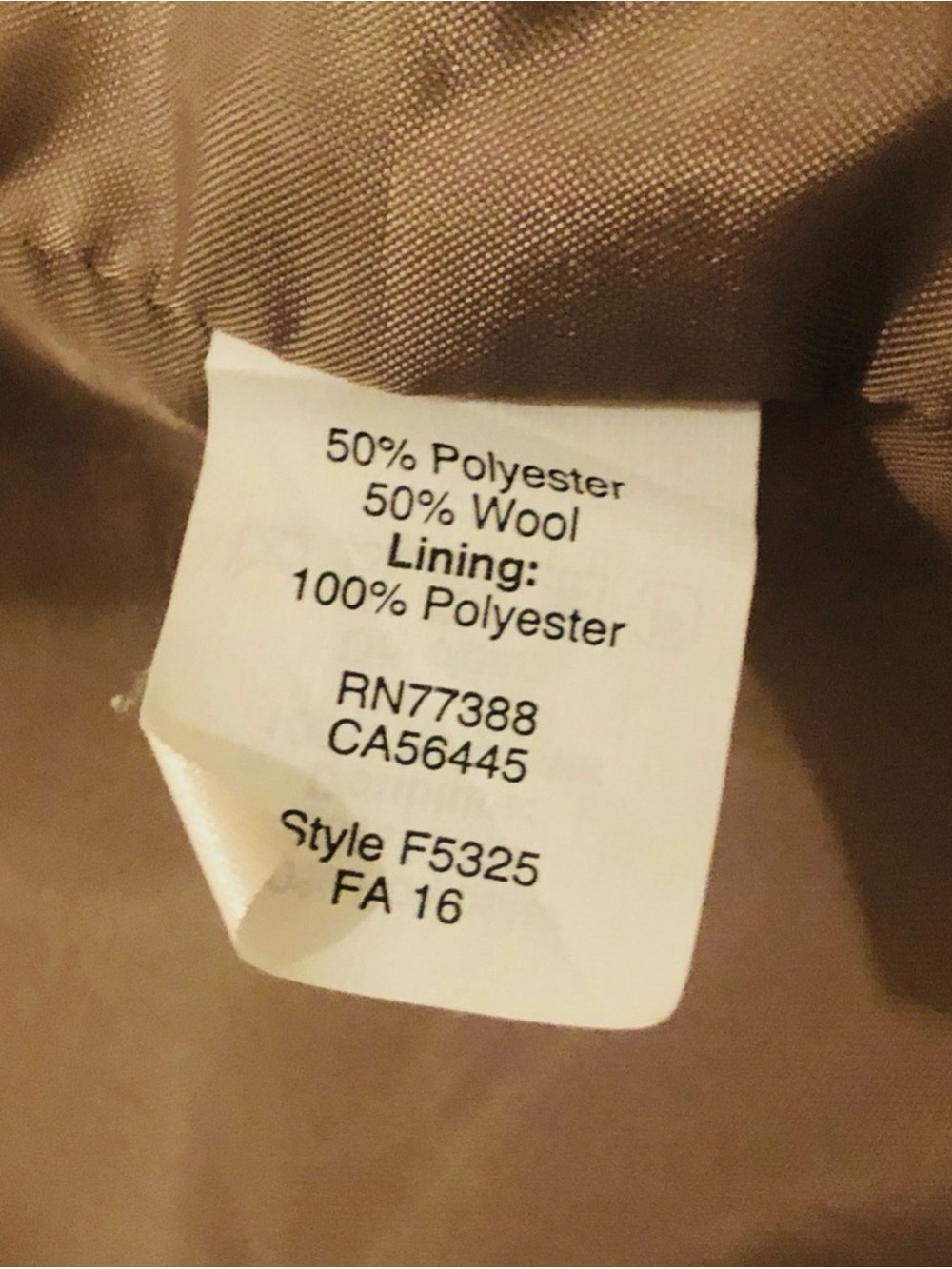 J.Crew Tan Beige Stand Collar Wool Blend Mid Length City Coat Women size 6 - Picture 6 of 14